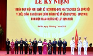 Lễ kỷ niệm 10 năm Hà Nội điều chỉnh địa giới hành chính và đón nhận Huân chương Độc lập hạng Nhất