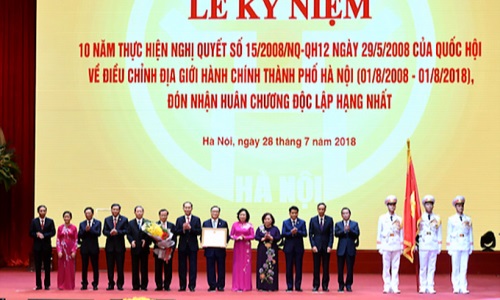 Lễ kỷ niệm 10 năm Hà Nội điều chỉnh địa giới hành chính và đón nhận Huân chương Độc lập hạng Nhất