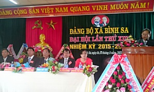 Đại hội Đảng bộ xã Bình Sa (Thăng Bình, Quảng Nam) nhiệm kỳ 2015-2020