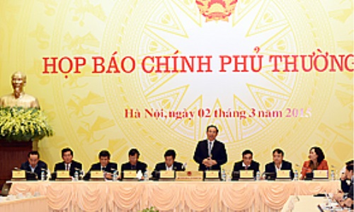 Văn phòng Chính phủ tổ chức họp báo thường kỳ tháng 2-2015