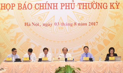 Họp báo Chính phủ thường kỳ tháng 7-2017