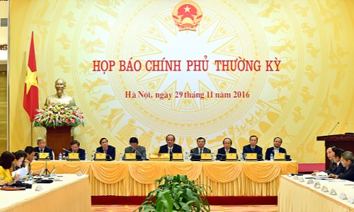 Họp báo Chính phủ thường kỳ tháng 11-2016