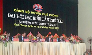 Đại hội đại biểu Đảng bộ huyện Quế Phong khóa XXI, nhiệm kỳ 2015-2020