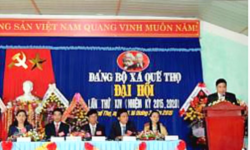 Đại hội Đảng bộ xã Quế Thọ (huyện Hiệp Đức, tỉnh Quảng Nam) lần thứ XIV, nhiệm kỳ 2015-2020