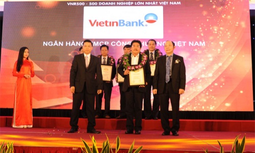 VietinBank tiếp tục được vinh danh tại VNR500