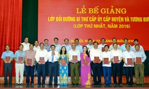 Bế giảng lớp bồi dưỡng bí thư cấp ủy cấp huyện và tương đương