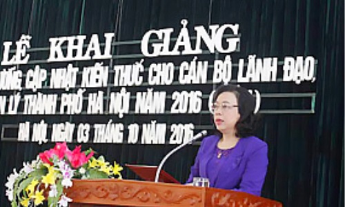 Thành ủy Hà Nội tổ chức bồi dưỡng, cập nhật kiến thức cho cán bộ lãnh đạo, quản lý