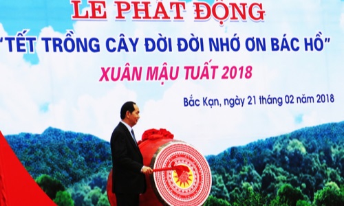 Chủ tịch nước phát động và tham gia 'Tết trồng cây đời đời nhớ ơn Bác Hồ' Xuân Mậu Tuất