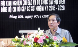 Quảng Bình rút kinh nghiệm chỉ đạo và tổ chức đại hội điểm đảng bộ cấp cơ sở