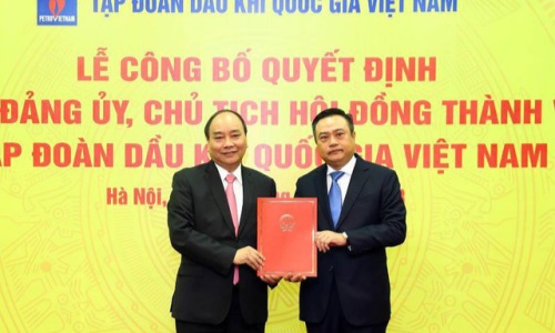 Thủ tướng trao quyết định bổ nhiệm đồng chí Trần Sỹ Thanh làm Chủ tịch Hội đồng Thành viên PVN