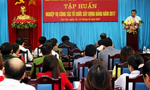 Lào Cai tập huấn nghiệp vụ công tác tổ chức xây dựng đảng năm 2017