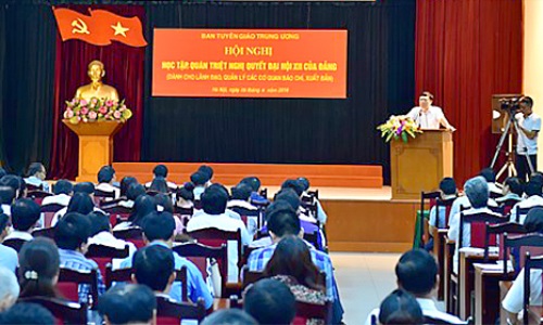 Lãnh đạo cơ quan báo chí, xuất bản học tập, quán triệt  Nghị quyết Đại hội XII của Đảng