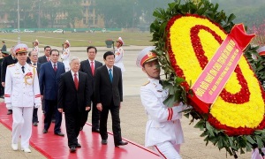 Lãnh đạo Đảng, Nhà nước viếng Chủ tịch Hồ Chí Minh và các anh hùng liệt sỹ