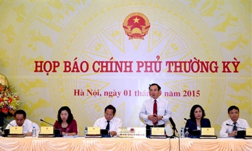 Họp báo Chính phủ thường kỳ tháng 8-2015