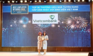 Vietcombank dẫn đầu Top Thương hiệu nhà tuyển dụng hấp dẫn nhất với sinh viên Việt Nam 2020 trong lĩnh vực tài chính - ngân hàng