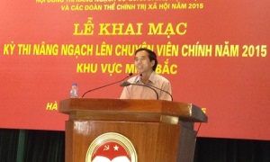 Khai mạc kỳ thi nâng ngạch lên chuyên viên chính cơ quan đảng, mặt trận Tổ quốc và các đoàn thể chính trị - xã hội năm 2015, khu vực miền Bắc