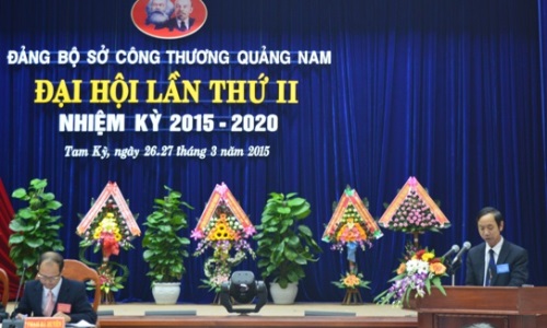 Đảng bộ Sở Công thương tỉnh Quảng Nam tổ chức đại hội điểm, nhiệm kỳ 2015-2020