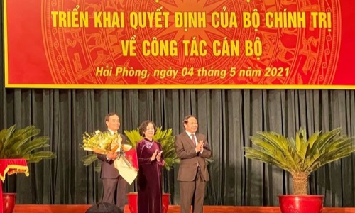 Điều động đồng chí Trần Lưu Quang giữ chức Bí thư Thành ủy Hải Phòng