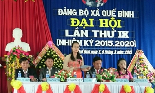 Đại hội Đảng bộ xã Quế Bình lần thứ IX, nhiệm kỳ 2015-2020