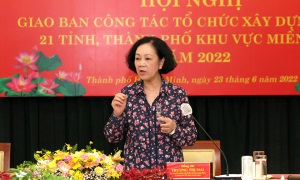 Hội nghị giao ban công tác tổ chức xây dựng Đảng khu vực miền Nam năm 2022