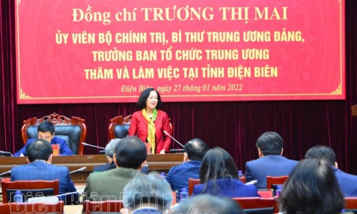 Đồng chí Trưởng Ban Tổ chức Trung ương thăm và làm việc tại Điện Biên