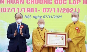 Chủ tịch nước: Giáo hội Phật giáo Việt Nam tăng cường xây dựng khối đại đoàn kết toàn dân tộc