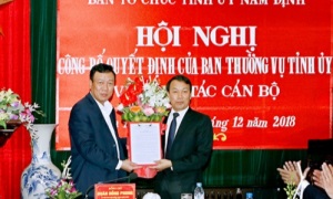 Ban Tổ chức Tỉnh ủy Nam Định hoàn thành việc kiện toàn, sắp xếp tổ chức bộ máy