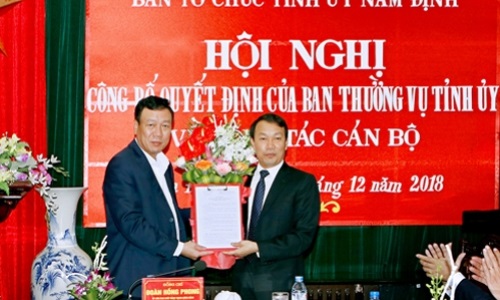 Ban Tổ chức Tỉnh ủy Nam Định hoàn thành việc kiện toàn, sắp xếp tổ chức bộ máy