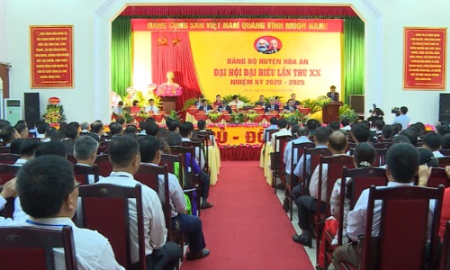 Đại hội Đảng bộ huyện Hòa An lần thứ XX, nhiệm kỳ 2020-2025 thành công tốt đẹp