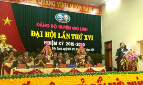 Đại hội đại biểu Đảng bộ huyện Gio Linh (Quảng Trị) lần thứ XVI, nhiệm kỳ 2015-2020