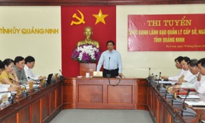Tỉnh ủy Quảng Ninh công bố kết quả trúng tuyển thi lãnh đạo cấp sở, ngành