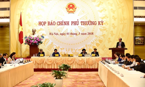 Họp báo Chính phủ thường kỳ tháng 2- 2018